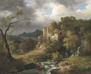 Paysage avec ruines